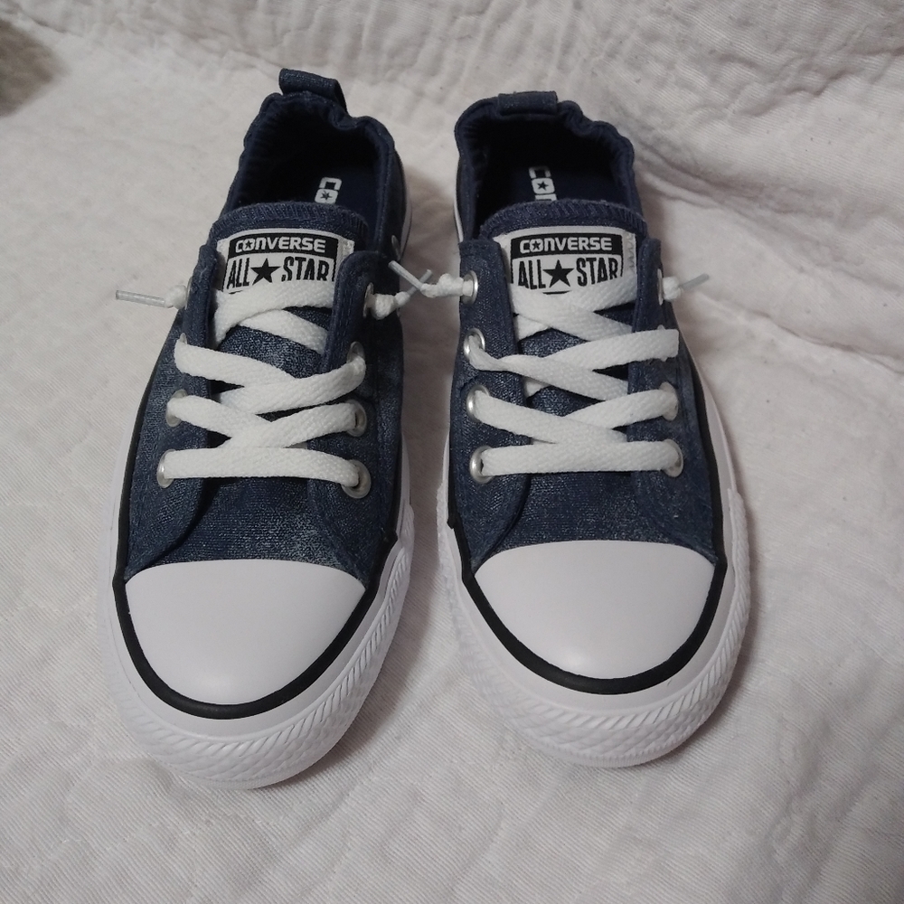 Women's Converse Blue Slip-On Sneakers